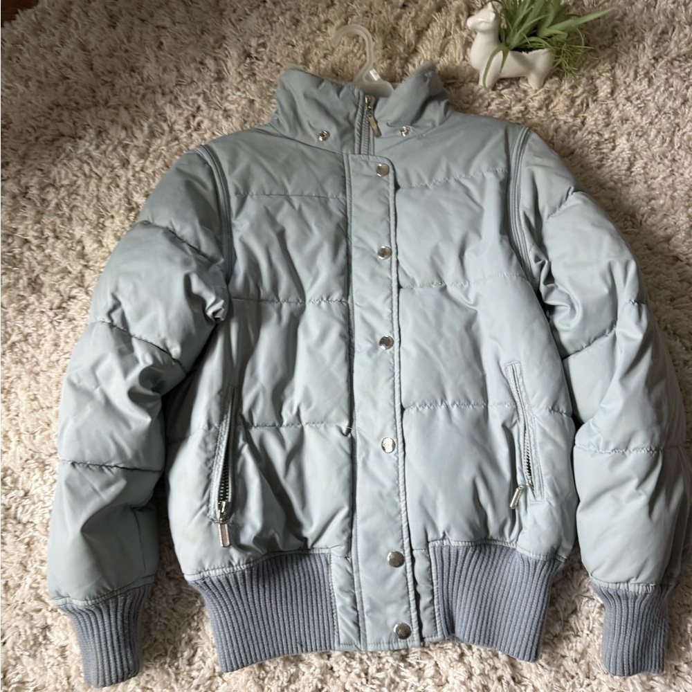 Eleven Stylish Gray bomber puffer cute Jacket - Picture 2 of 8